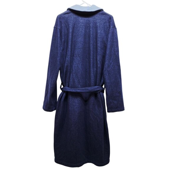 UGG Mens Navy Blue Reversible Robe Size M/L Soft Waist - Picture 6 of 6
